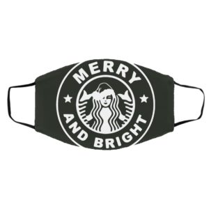 Starbuck Coffee Merry And Bright face mask