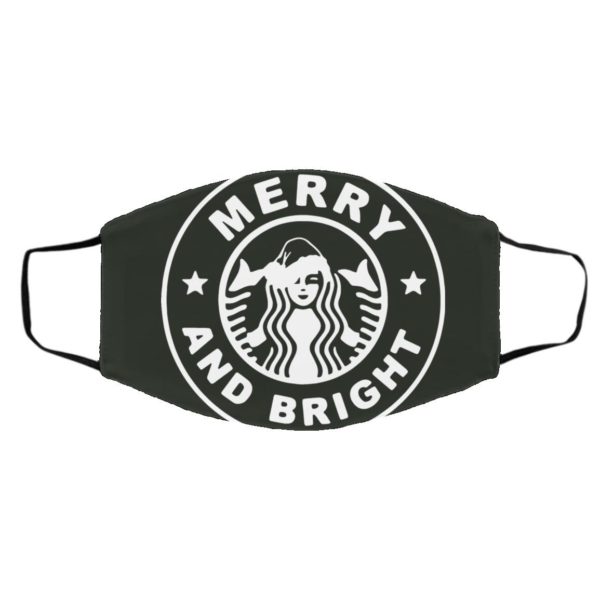 Starbuck Coffee Merry And Bright face mask
