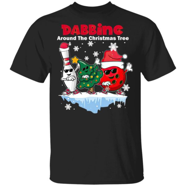 Bowling Dabbing Around The Christmas Tree Sweatshirt, Hoodie, T-shirt