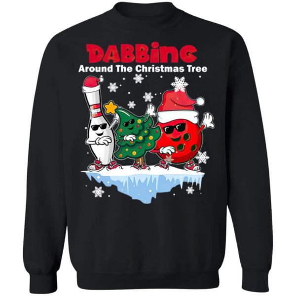 Bowling Dabbing Around The Christmas Tree Sweatshirt, Hoodie, T-shirt