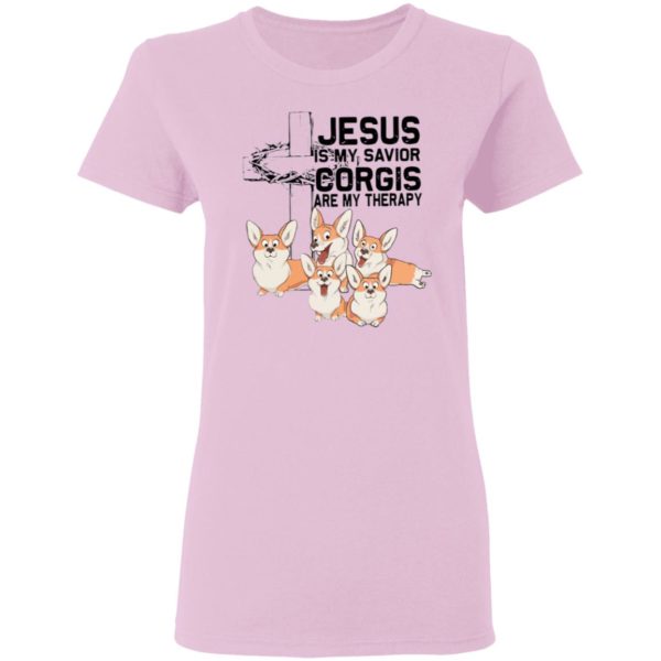 Jesus Is My Savior Corgis Are My Therapy Shirt