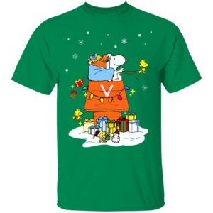 Virginia Cavaliers Santa Snoopy Wish You A Merry Christmas Shirt