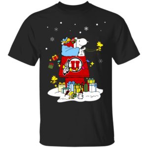 Utah Utes Santa Snoopy Wish You A Merry Christmas Shirt