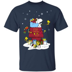USC Trojans Santa Snoopy Wish You A Merry Christmas Shirt