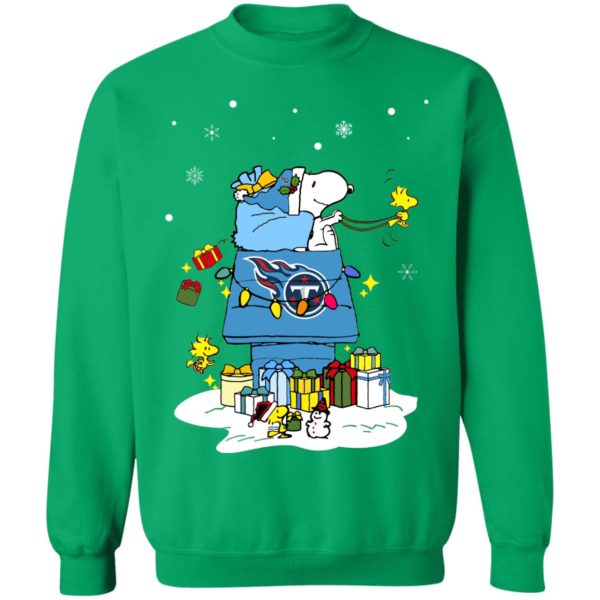 Tennessee Titans Santa Snoopy Wish You A Merry Christmas Shirt