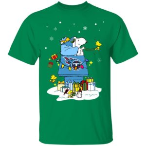 Tennessee Titans Santa Snoopy Wish You A Merry Christmas Shirt