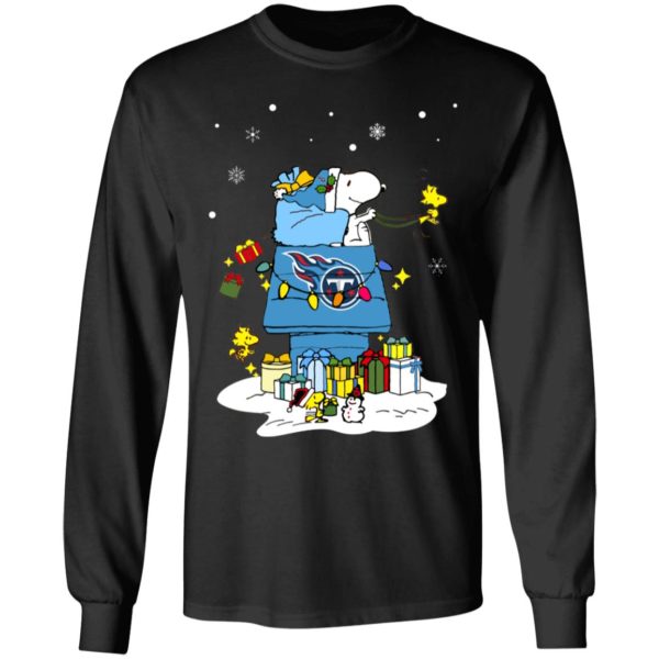 Tennessee Titans Santa Snoopy Wish You A Merry Christmas Shirt