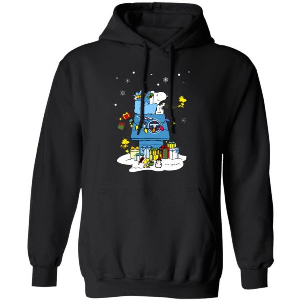 Tennessee Titans Santa Snoopy Wish You A Merry Christmas Shirt