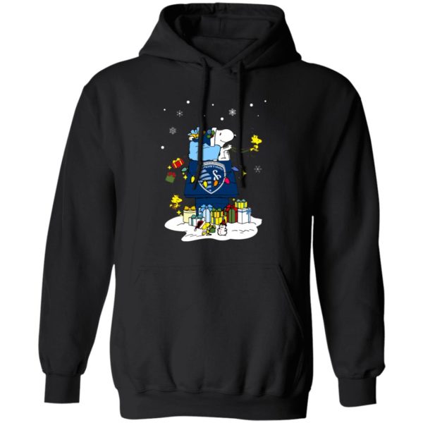 Sporting Kansas City Santa Snoopy Wish You A Merry Christmas Shirt