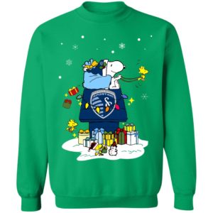 Sporting Kansas City Santa Snoopy Wish You A Merry Christmas Shirt