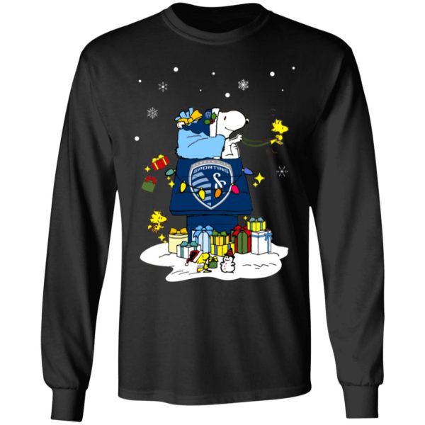 Sporting Kansas City Santa Snoopy Wish You A Merry Christmas Shirt