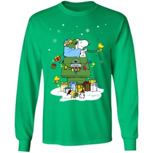 Seattle Sounders FC Santa Snoopy Wish You A Merry Christmas Shirt