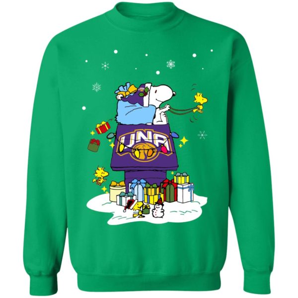 North Alabama Lions Santa Snoopy Wish You A Merry Christmas Shirt