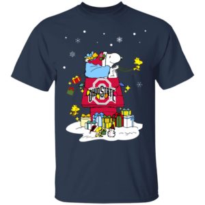 Ohio State Buckeyes Santa Snoopy Wish You A Merry Christmas Shirt