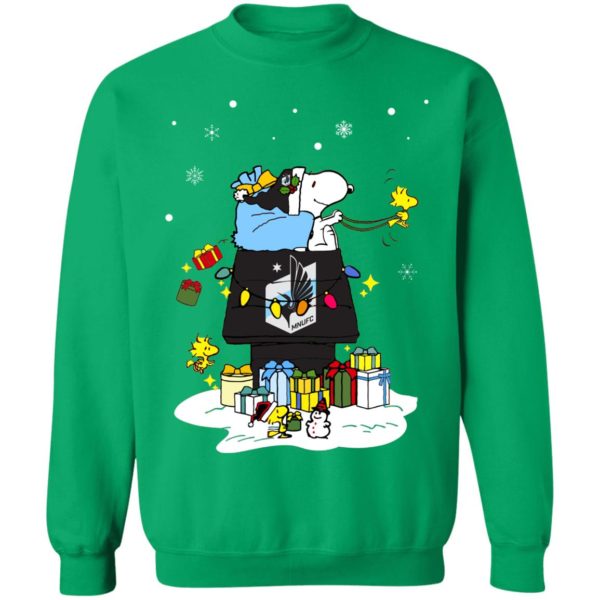 Minnesota United FC Santa Snoopy Wish You A Merry Christmas Shirt