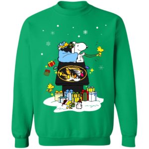 Mizzou Tigers Santa Snoopy Wish You A Merry Christmas Shirt