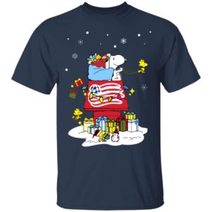 New England Revolution Santa Snoopy Wish You A Merry Christmas Shirt