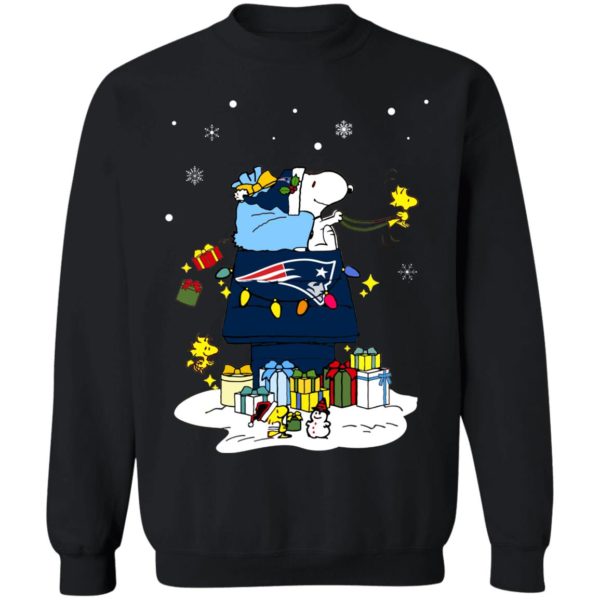 New England Patriots Santa Snoopy Wish You A Merry Christmas Shirt