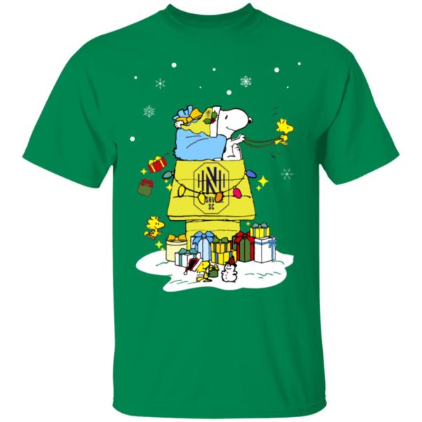 Nashville SC Santa Snoopy Wish You A Merry Christmas Shirt