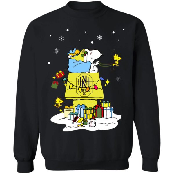 Nashville SC Santa Snoopy Wish You A Merry Christmas Shirt