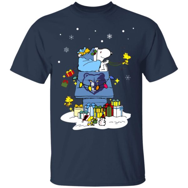 Memphis Grizzlies Santa Snoopy Wish You A Merry Christmas Shirt