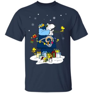 Los Angeles Rams Santa Snoopy Wish You A Merry Christmas Shirt
