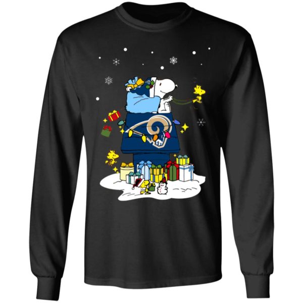 Los Angeles Rams Santa Snoopy Wish You A Merry Christmas Shirt