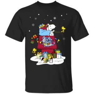 Gonzaga Bulldogs Santa Snoopy Wish You A Merry Christmas Shirt