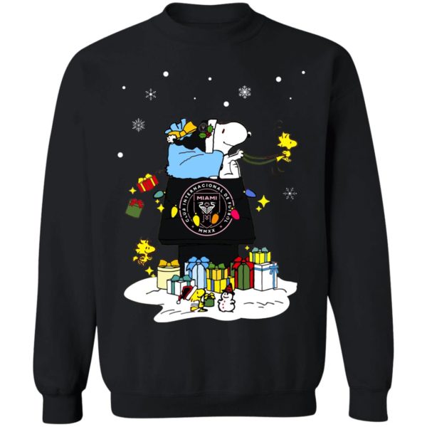 Inter Miami CF Santa Snoopy Wish You A Merry Christmas Shirt