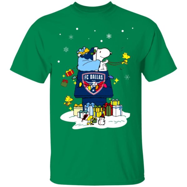 FC Dallas Santa Snoopy Wish You A Merry Christmas Shirt