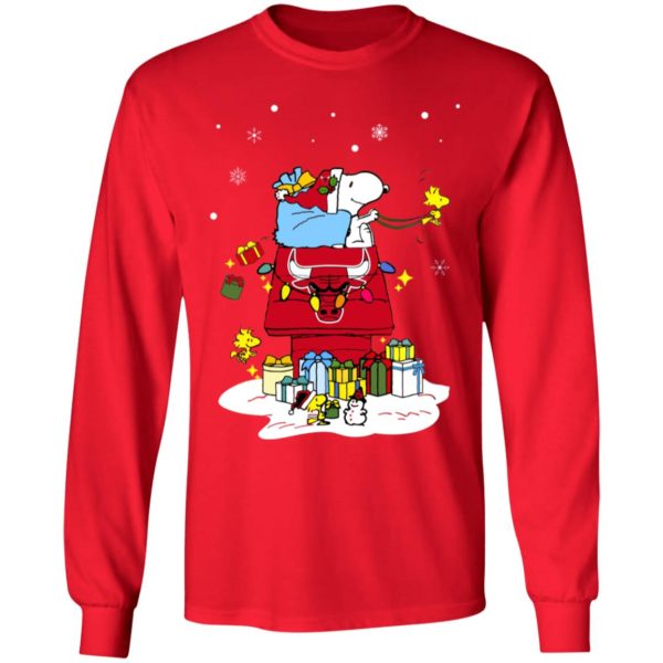 Chicago Bulls Santa Snoopy Wish You A Merry Christmas Shirt