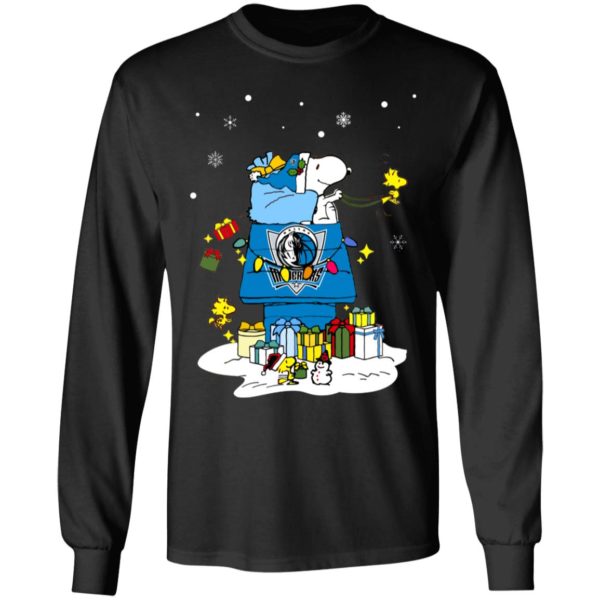 Dallas Mavericks Santa Snoopy Wish You A Merry Christmas Shirt