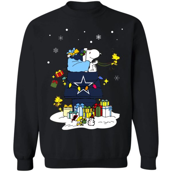 Dallas Cowboys Santa Snoopy Wish You A Merry Christmas Shirt
