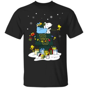 Baylor Bears Santa Snoopy Wish You A Merry Christmas Shirt