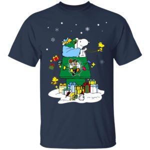 Boston Celtics Santa Snoopy Wish You A Merry Christmas Shirt