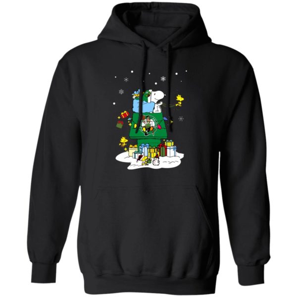 Boston Celtics Santa Snoopy Wish You A Merry Christmas Shirt