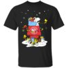 Atlanta Hawks Santa Snoopy Wish You A Merry Christmas Shirt