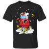 Arizona Cardinals Santa Snoopy Wish You A Merry Christmas Shirt