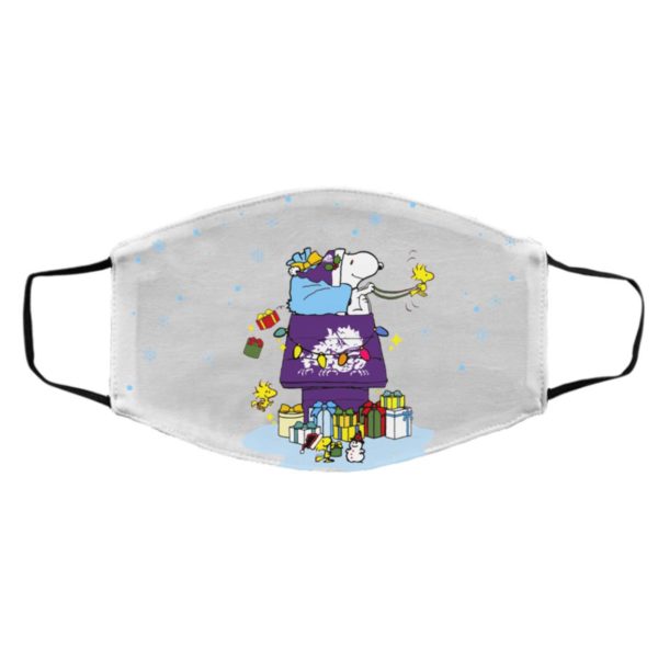 TCU Horned Frogs Santa Snoopy Wish You A Merry Christmas face mask