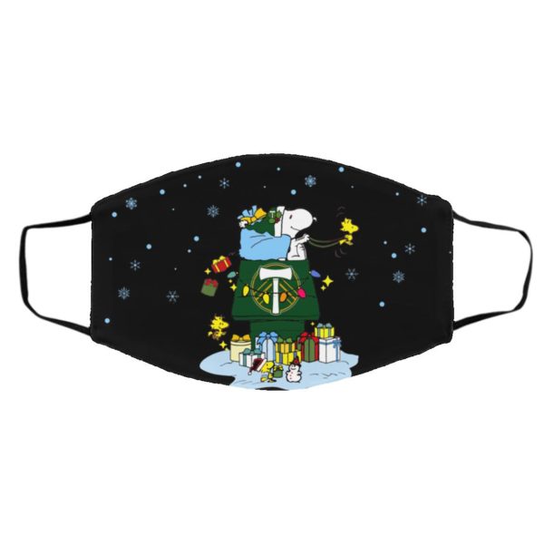 Portland Timbers Santa Snoopy Wish You A Merry Christmas face mask