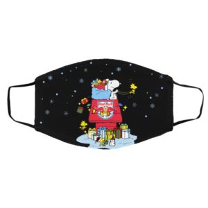 New York Red Bulls Santa Snoopy Wish You A Merry Christmas face mask