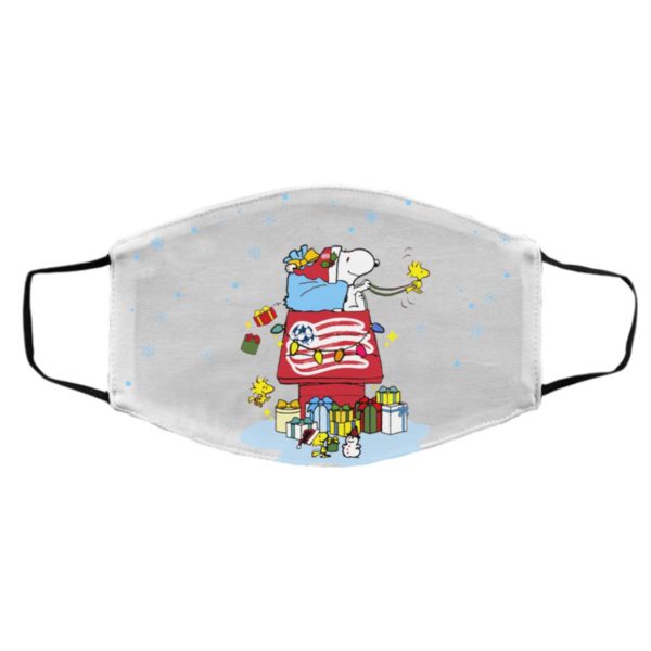 New England Revolution Santa Snoopy Wish You A Merry Christmas face mask