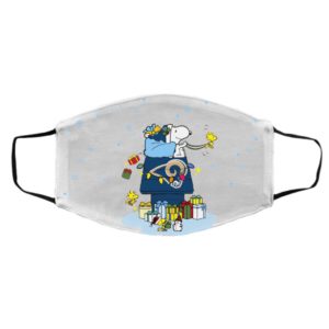 Los Angeles Rams Santa Snoopy Wish You A Merry Christmas face mask