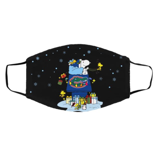 Florida Gators Santa Snoopy Wish You A Merry Christmas face mask