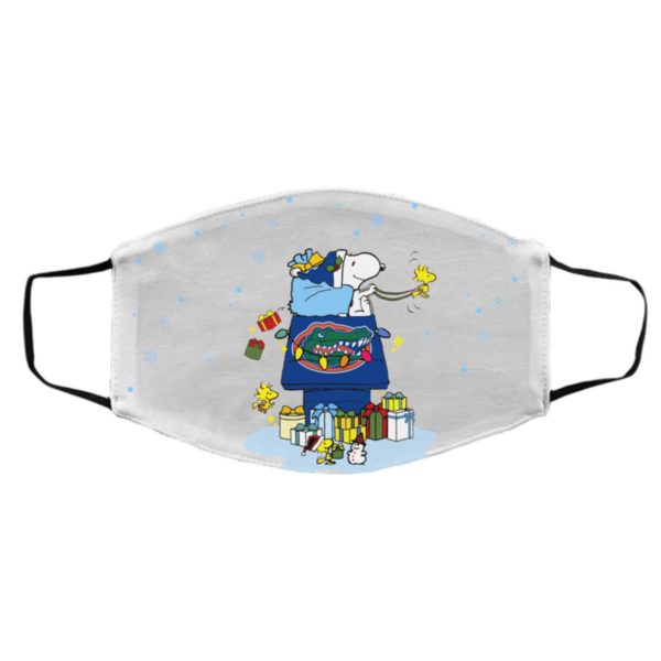 Florida Gators Santa Snoopy Wish You A Merry Christmas face mask