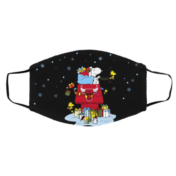 Chicago Bulls Santa Snoopy Wish You A Merry Christmas face mask