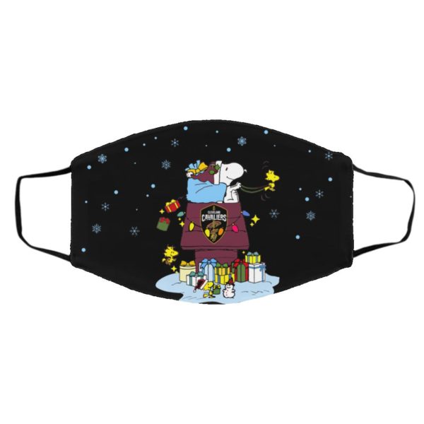 Cleveland Cavaliers Santa Snoopy Wish You A Merry Christmas face mask