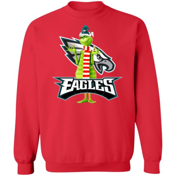 Santa Grinch Philadelphia Eagles Christmas Shirt, Long Sleeve