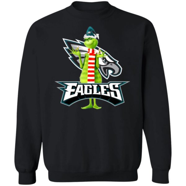 Santa Grinch Philadelphia Eagles Christmas Shirt, Long Sleeve