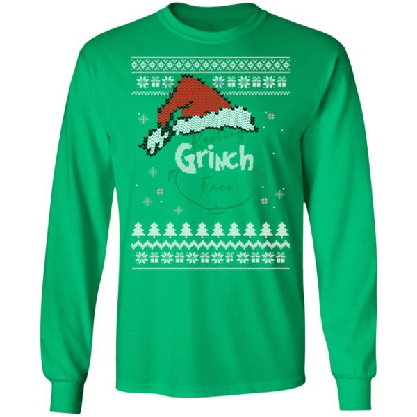 Resting Grinch Face Ugly Christmas Sweater, Hoodie